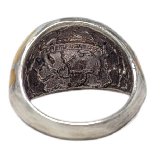 925 Sterling Silver & Mother of Pearl Mosaic Dome Ring – Size 8.5, 11.48g - Picture 3 of 6